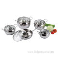 Stainless Steel 10pcs Cookware Set in Apple Shape